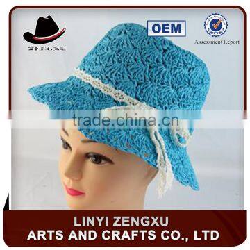 Pop design natural grass straw boater hats