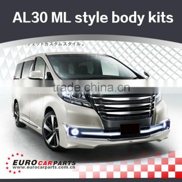 2016 alphard body kits fit for 2016 year alphard to Modellista aero tourer style PP alphard front bumper, grille, door trims