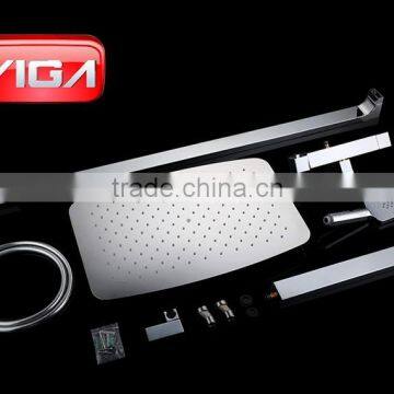 VIGA Factory Thermostatic Shower Set Brass Chrome Luxry Rain Shower Head Thermostatic Bath Shower Mixer