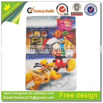 High quality advertising lenticular cartoon motion moving sticker