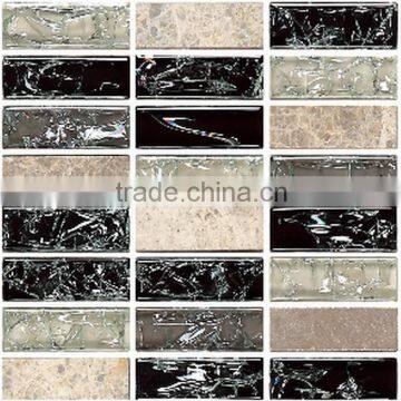 cheap glass crack series mosaic tile for home interior decoration /wallpapers(PMGRL021)