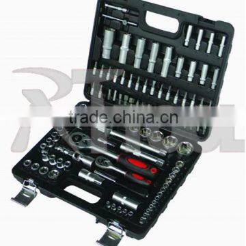 108pcs 1/4" 1/2" Dr. Ratchet Handle Socket Wrench Bit Set photo-2
