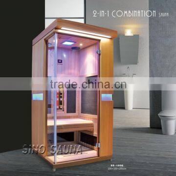 Germany Best Selling High Technology Cedar Infrared Sauna Cabin with Carbon and Full Spectrum Heater Combined (CE/RoHS)