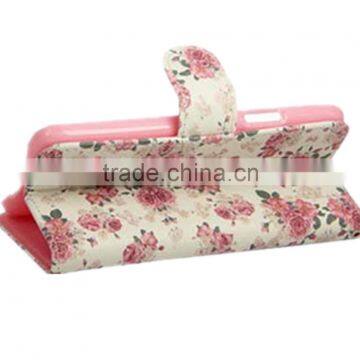 Card Slot For Galaxy s7 Flip Stand Wallet Case Cover Floral Leather Printed photo-5