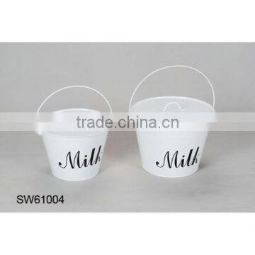 metal pail with lids for household