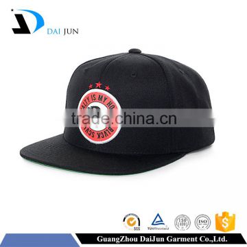 Hot sales 100% acrylic plastic buckle custom embroidery flat brim snapback caps custom men brand hip hop cap