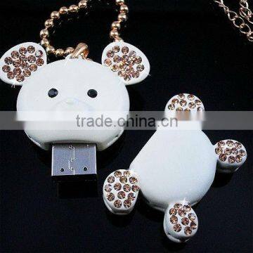 Bear usb flash drive, usb jewelry bear usb sticks, animal shape usb flash drive, jewelry usb animals