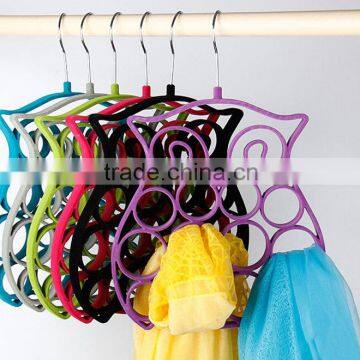 Velvet Flocked Scarf Tie Hanger Oraganizer, Owl Style photo-2