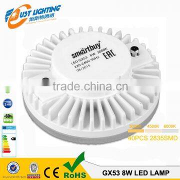 8W 2835SMD GX53 Led Lamp/Led Under Cabinet Lamp CE RoSH PSE