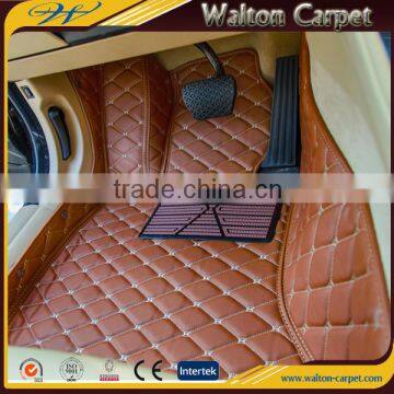 Rhombic interior high quality 3D interlocking leather auto mat