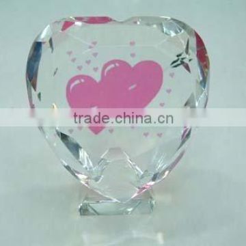 3d laser engraving crystal heart