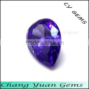 Pear shape amethyst color imitation stone