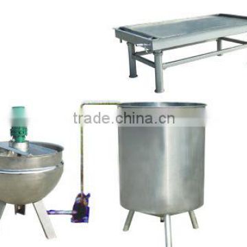 Melting sugar pot & storage tank & cooling plate