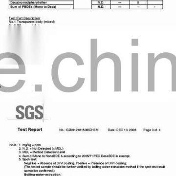 SGS Certificate