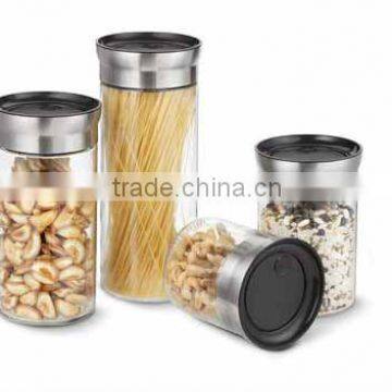 SINOGLASS SinoGlass Round Borosilicate Storage Jar Set With Flip top Lid