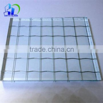 6mm clear tempered wired glass