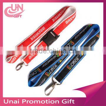 High Quality Customized Jacquard Weave Lanyard With Metal Hook photo-2