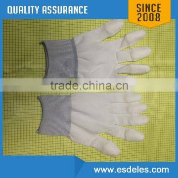 Nylon Material PU Palm Coating Antistatic ESD Gloves