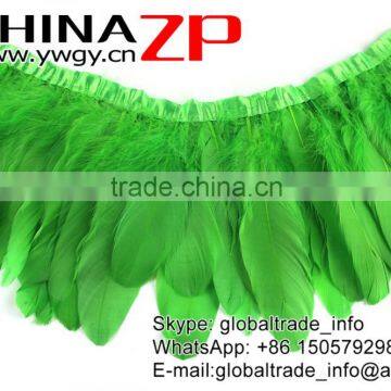 NO.1 Supplier ZPDECOR Factory Direct Sale Top Quality Dyed Trimming Green Goose Feathers Trim photo-2