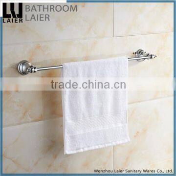 Tranquil Zinc Alloy Chrome Finishing Bathroom Accessories Wall Mounted Single Towel Bar