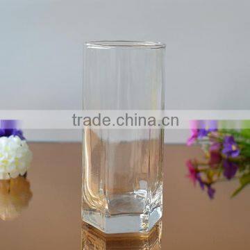 Wholesale blown hexagon drinking glass cup