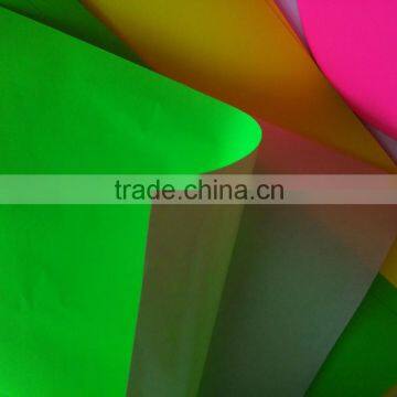 manufacture of self adhesive fluorescent green paper