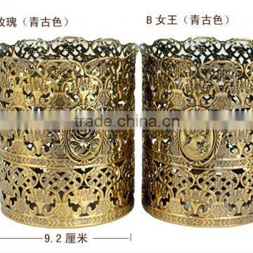 Desktop Cosmetics Storage Box Large Creative European Style Retro Brush Barrel Skin Care Products Finishing Box Top Grade Tray photo-2