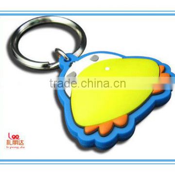 Promotion soft 3D silicone keychain, soft pvc tag key pendant, silicone wristband keychain with key ring