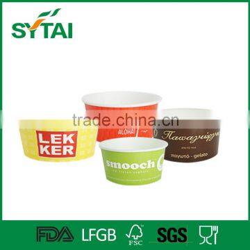Various sizes paper ice cream/yogurt containers cup with lid