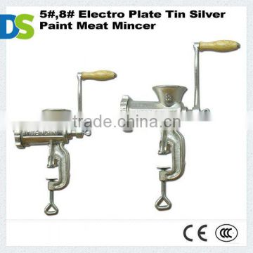 5#,8# Electro Plate Tin Silver Paint Manual Meat Mincer