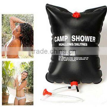 Outdoor Camping Hiking Solar Energy Heated Camp Shower Bag PVC Water Bag 20L / 5 Gallons