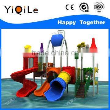 2016 Hot-selling plastic water slide durable portable water park funny slide water