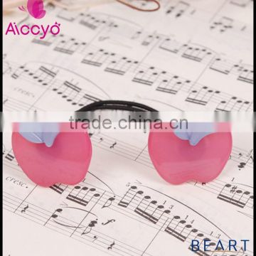 Sweet girls acrylic resin apple shape double elastic hair band