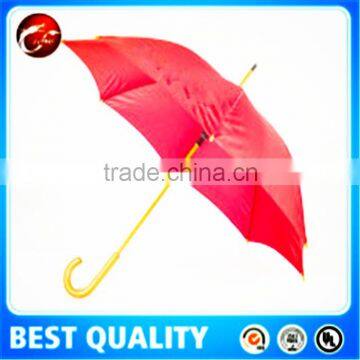 red umbrella with wood handle,straight wooden shaft umbrella