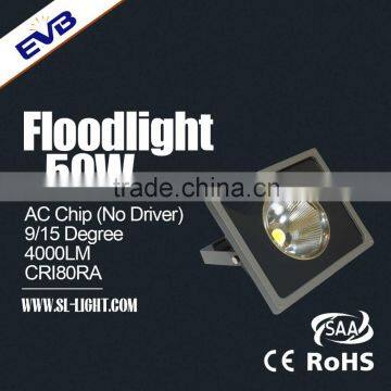 3800lm 50W LED Floodlight, AC LED Chip, small angle 9degree 15dg