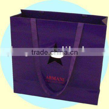 Purple kraft paper bag