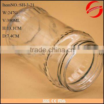 390ml glass jar for honey with lid