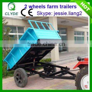 3 tons single axle farm trailer dump farm trailer for sale