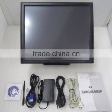 Black Color 4:3 Dc12v Wall Mount Desktop Pos 15'' Lcd Touch Monitor photo-2