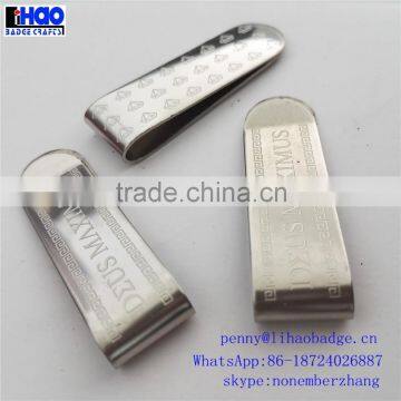 Stainless Steel Design Blank Promotional Metal Money Clips for Men