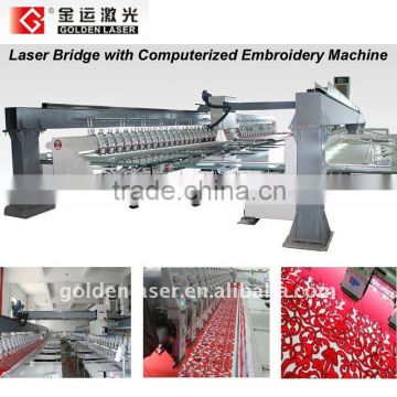 Golden laser bridge machine for embroidery