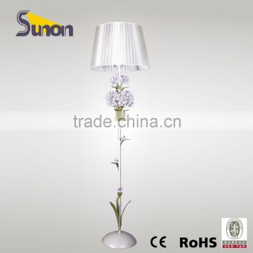 SL0877-1pink flower and white Iron wrought decorative floor lamp for living room