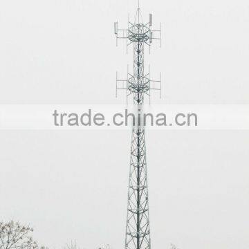 GSM 3 legged lattice steel telecommunication tower