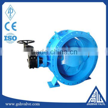 rubber lined double flange eccentric butterfly valve