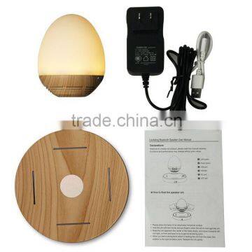 egg shape led design levitating bluetooth speaker