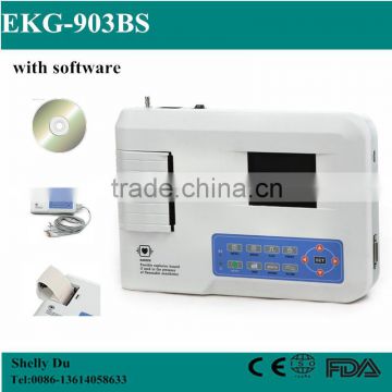 CE&ISO Handheld 6-channel Software Electrocardiograph 7 Inch Color Touch Screen ECG Machine EKG Machine EKG-923