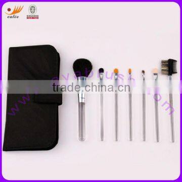 7pcs black hair plastic handle cosmetic brush set