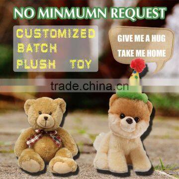lovely teddy bear plush toy with sublimation printable T-shirt