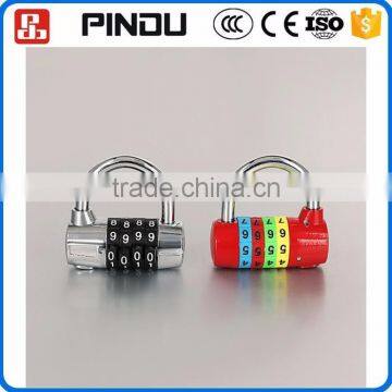 mini 4digit resettable combination top security tri-circle luggage padlocks