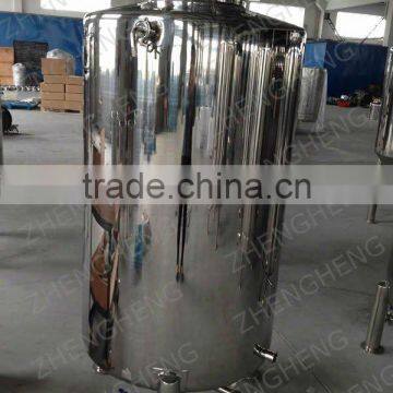 Stainless steel brite beer tank with top manhole,bottom drain valve